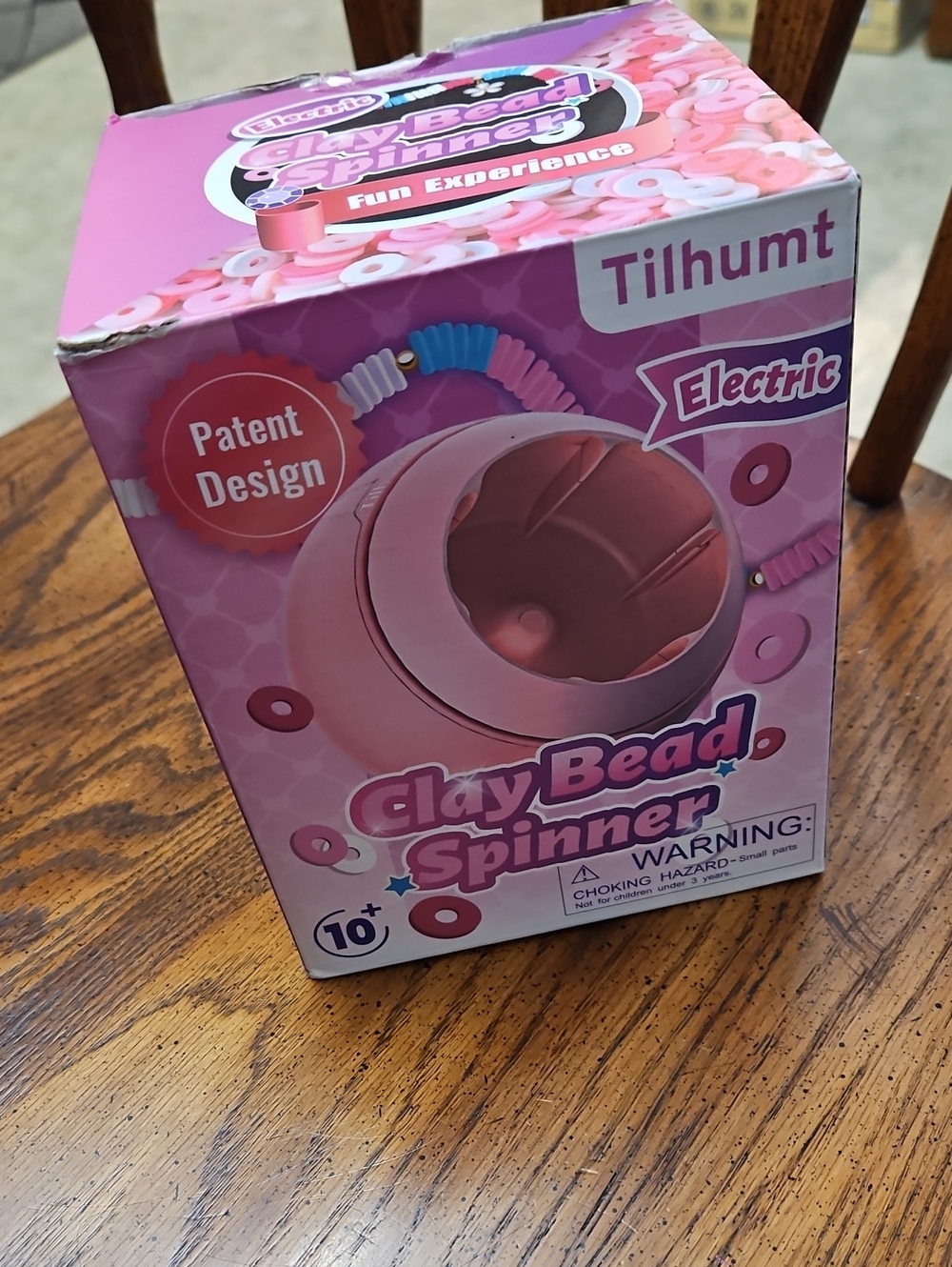 Tilhunt Clay Bead Spinner - Pink Kids Bead Maker